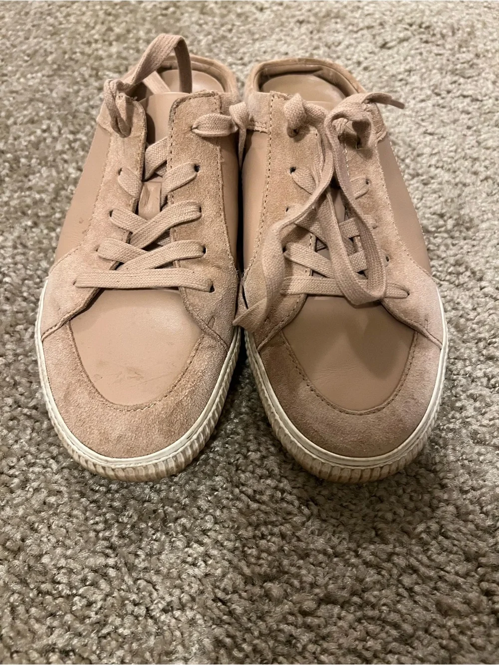 Vince Kess Backless leather and suede sneaker 7